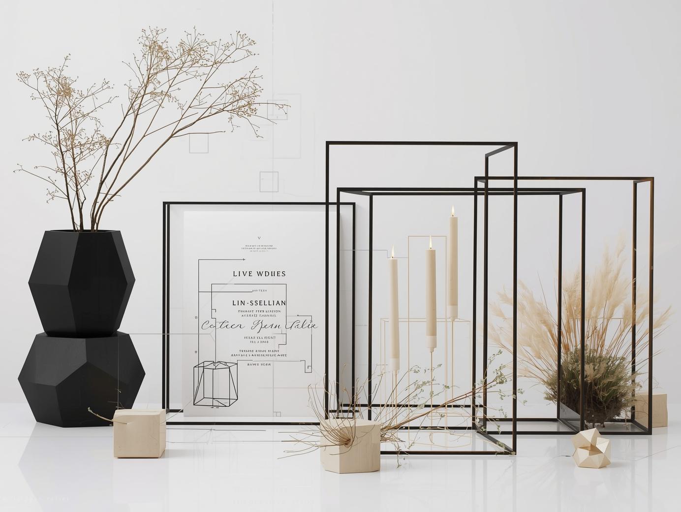 Geometrische Elemente im minimalistischen Design